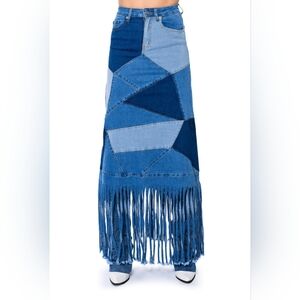 Akira Michelle Maxi Denim Skirt